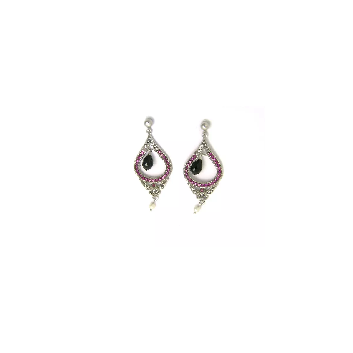 Pendientes plata circon color - PL5178-EBR