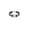 Polsera plata coure zircon pell marro 18cm - PU060333 Polsera plata coure zircon pell marro 18cm - PU060333