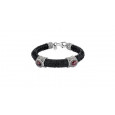 Polsera plata banya bufal granat zircon cuirtrenat - PU060791 Polsera plata banya bufal granat zircon cuirtrenat - PU060791
