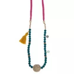 Colgante Platadepalo bronce turquesa - TN3A