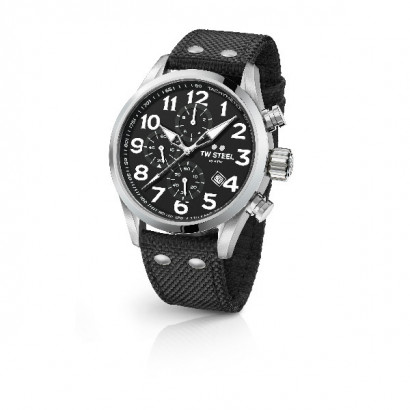 Reloj twsteel volante 48mm crono correa tela negra - VS4