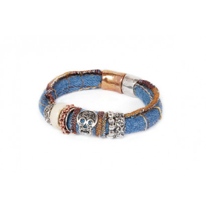 Pulsera plata bronce tejana - WEST042CI