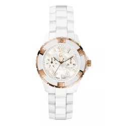 Reloj gc swiss señora cobre ceramica blanca - X69003L1S