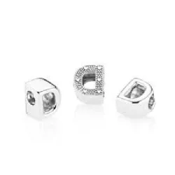 Charm Pandora plata letra D - 797458