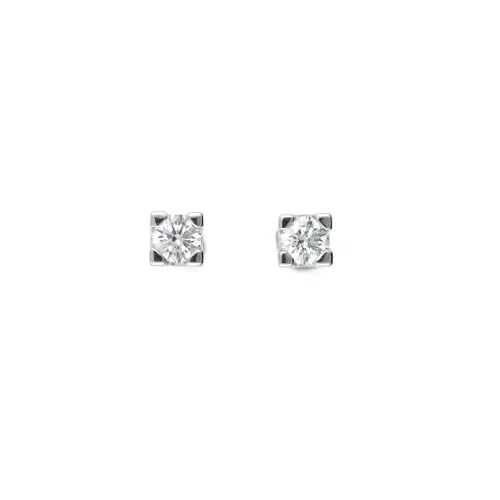 Pendientes oro blanco 18kltes y brillantes - M-285122