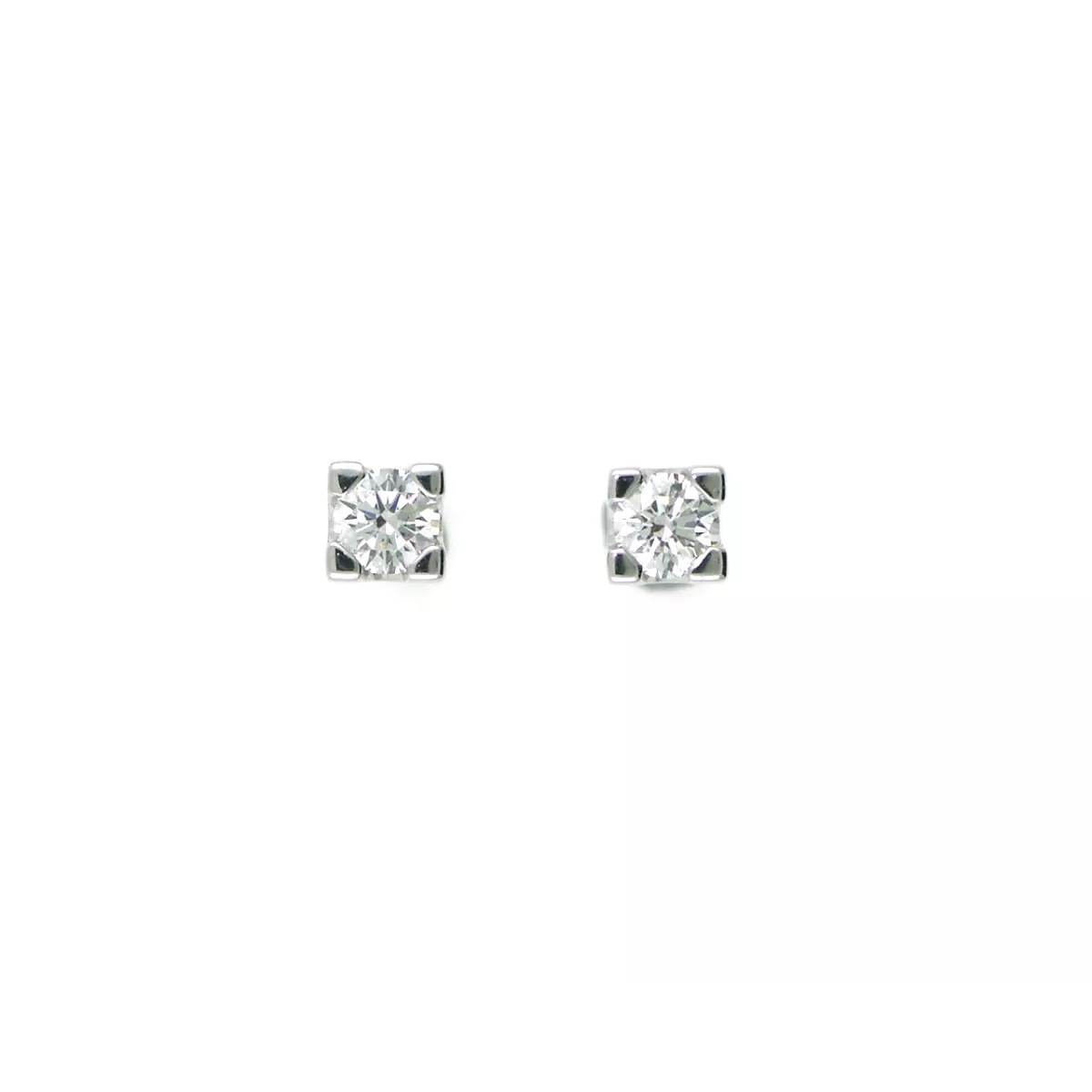 Pendientes oro blanco 18kltes y brillantes - M-285122