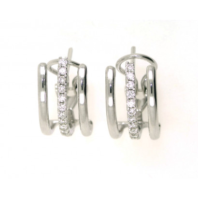 Arracades or blanc 18 klts i brillants - V-3133/P