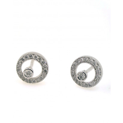 Arracades or blanc 18klts i brillants - V-2710/P