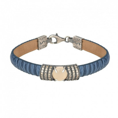 Polsera sunfield plata quars rosa pell - PU061641