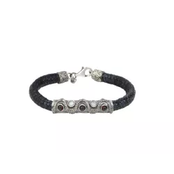 Pulsera sunfield plata calcedonia granate - PU060931