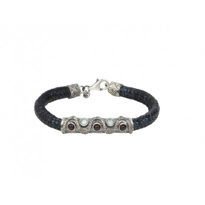 Polsera sunfield plata calcedonia granat - PU060931