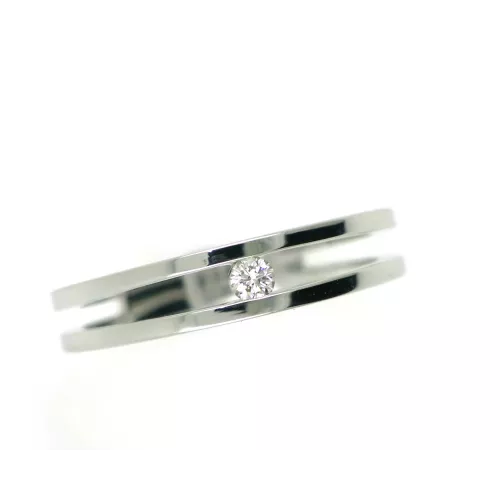 Anillo oro blanco 18kltes brillante - BR1566S