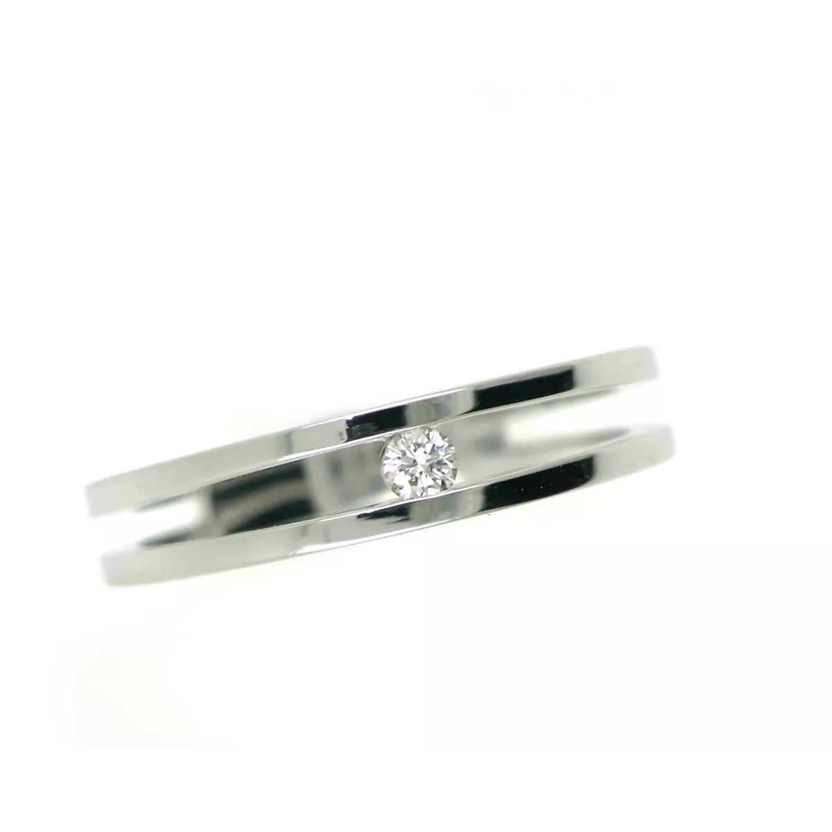 Anillo oro blanco 18kltes brillante - BR1566S