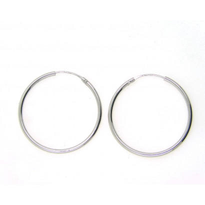 Arracades criolla or blanc 24mm diametre - M-660072B