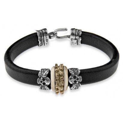 Polsera Platadepalo plata bronze cuir - CAB1A