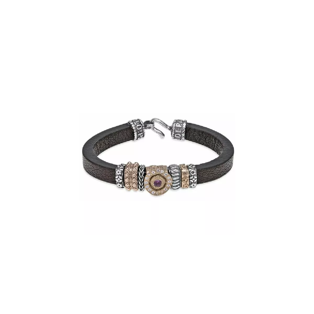 Polsera Platadepalo plata bronze cuir - CB100C