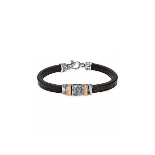 Polsera Platadepalo plata bronze cuir - CB131C