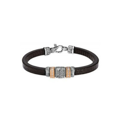 Polsera Platadepalo plata bronze cuir - CB131C