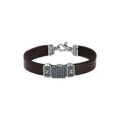 Polsera Platadepalo plata zircon cuir - CB132D