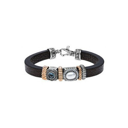 Polsera Platadepalo plata bronze cuir - CB134A