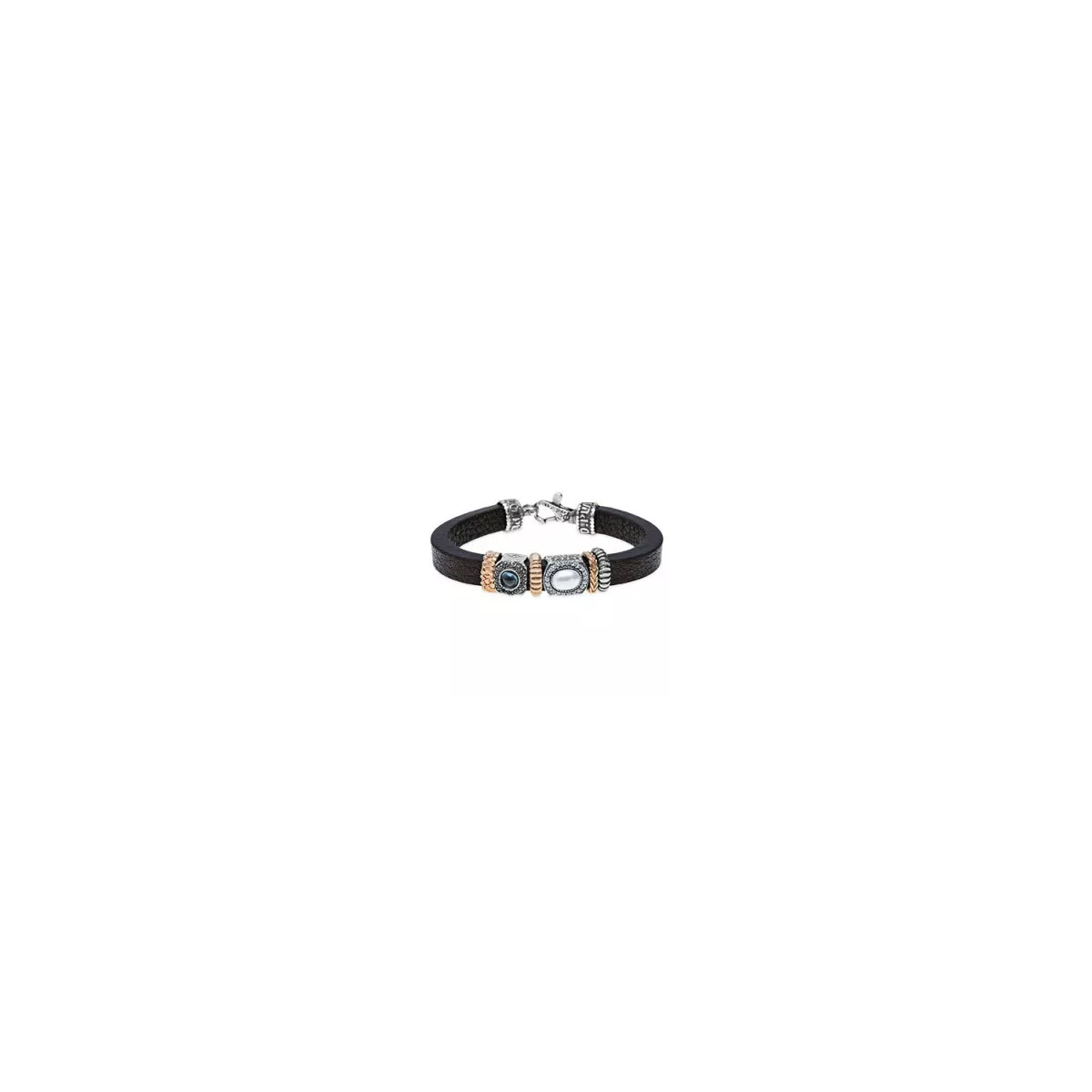 Polsera Platadepalo plata bronze cuir - CB134A