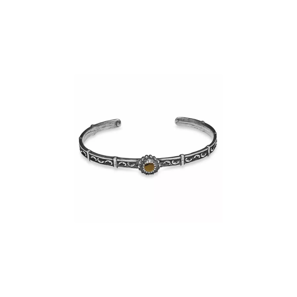 Polsera Platadepalo plata zircon marro - CB33B