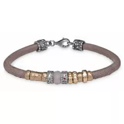 Polsera Platadepalo plata bronze cuir - CB37E