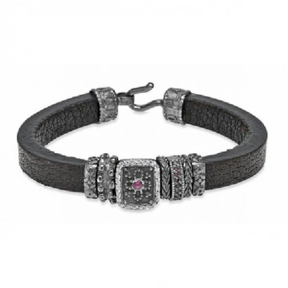 Polsera Platadepalo plata zircon cuir - CB99D