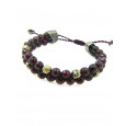 Pulsera Platadepalo plata granate - H5B Pulsera Platadepalo plata granate - H5B