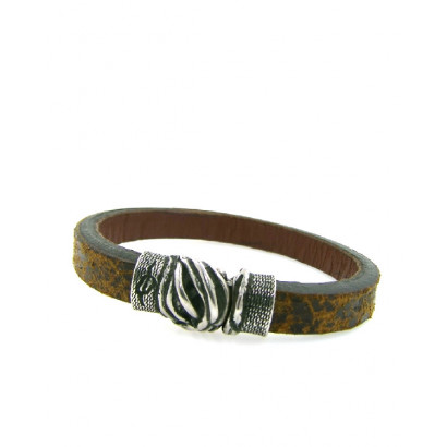 Polsera Platadepalo plata cuir - L29D