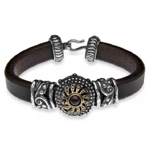 Polsera Platadepalo plata bronze granat - L36B