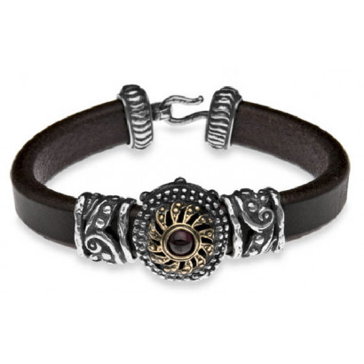 Polsera Platadepalo plata bronze granat - L36B