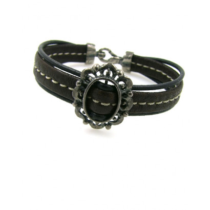 Polsera Platadepalo plata pell - L41B