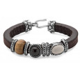 Pulsera Platadepalo plata granate hueso madera - L4R Pulsera Platadepalo plata granate hueso madera - L4R