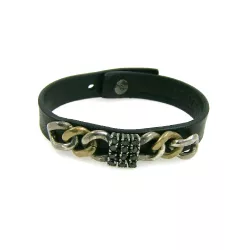 Pulsera Platadepalo plata bronce circon  - LH17