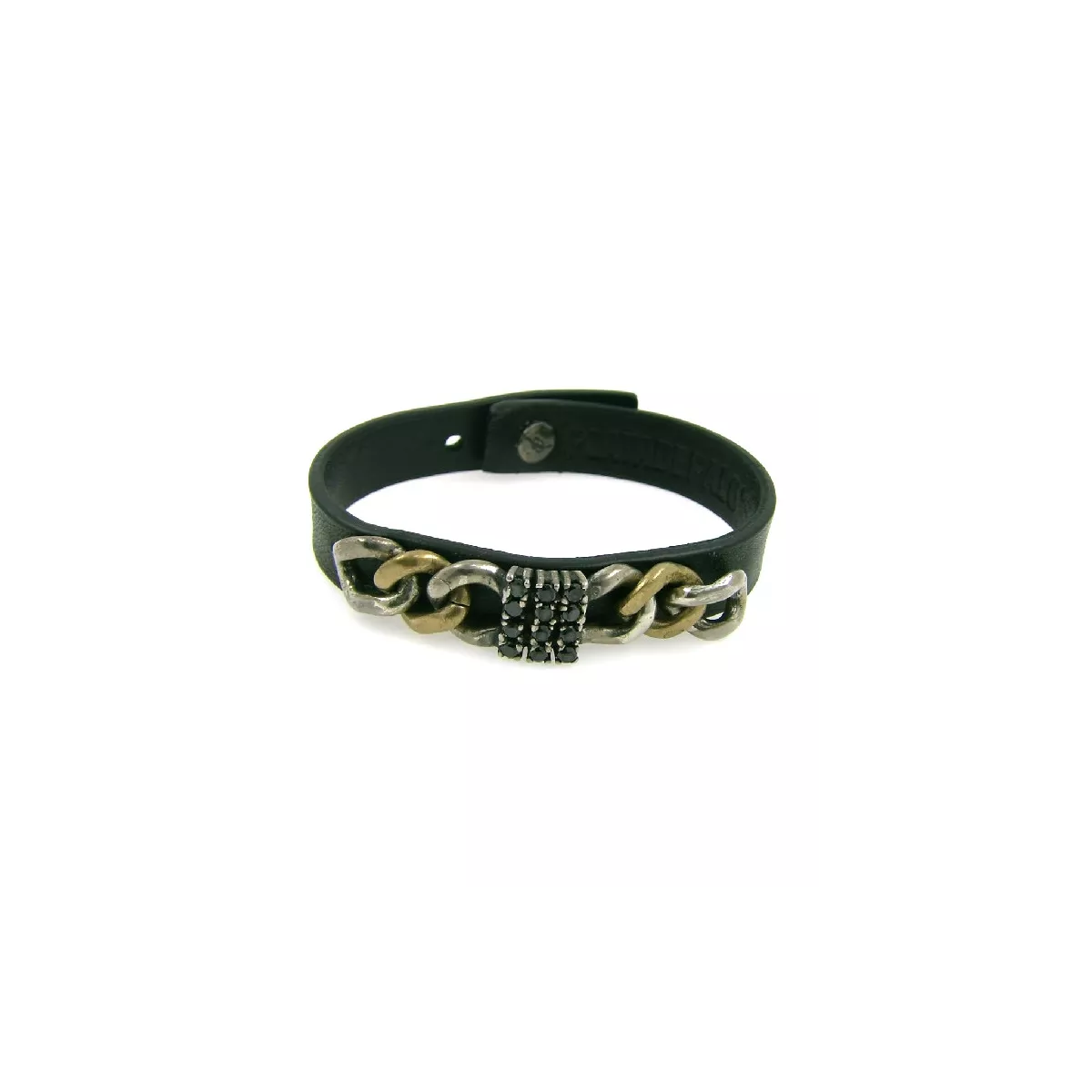Pulsera Platadepalo plata bronce circon  - LH17