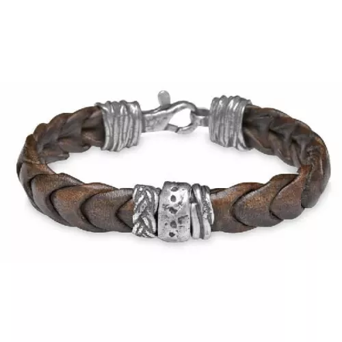 Polsera Platadepalo plata cuir - MB16A