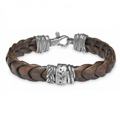 Polsera Platadepalo plata cuir - MB16A