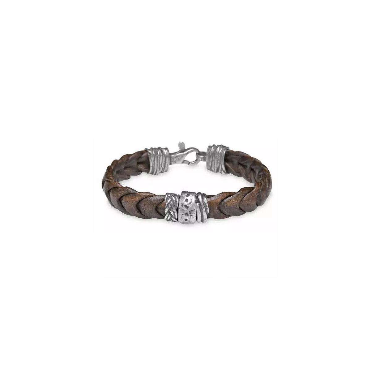 Polsera Platadepalo plata cuir - MB16A