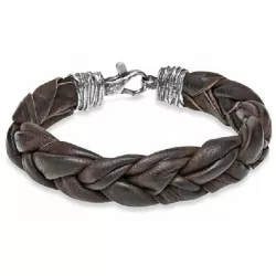 Pulsera Platadepalo plata piel - MB31