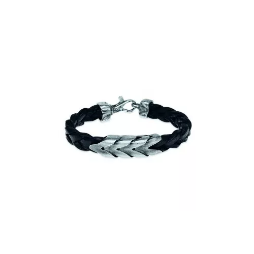Pulsera Platadepalo plata piel - MB46A