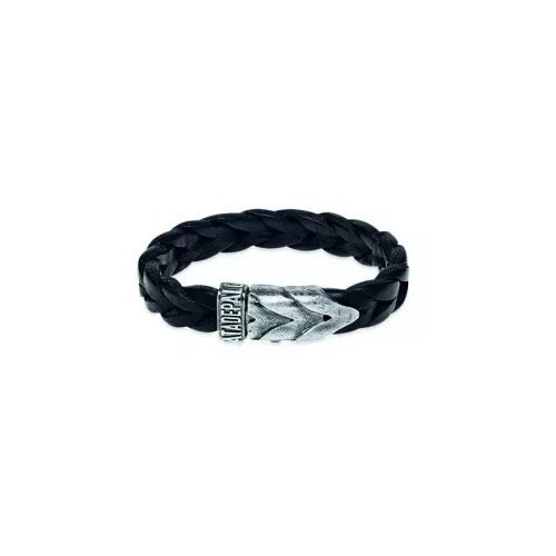 Pulsera Platadepalo plata piel trenzada - MB46E