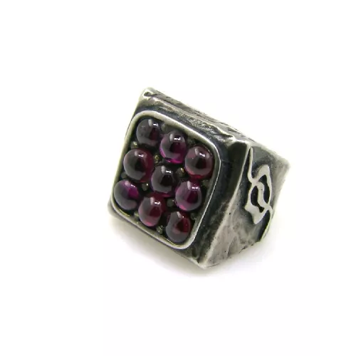 Anillo Platadepalo plata granate - R24