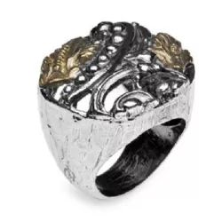 Anillo Platadepalo plata bronce - R83