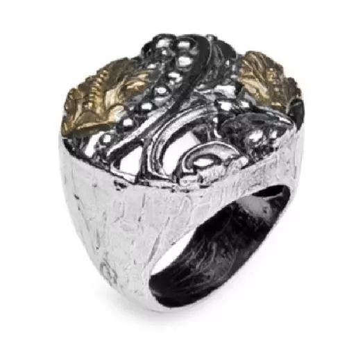 Anillo Platadepalo plata bronce - R83