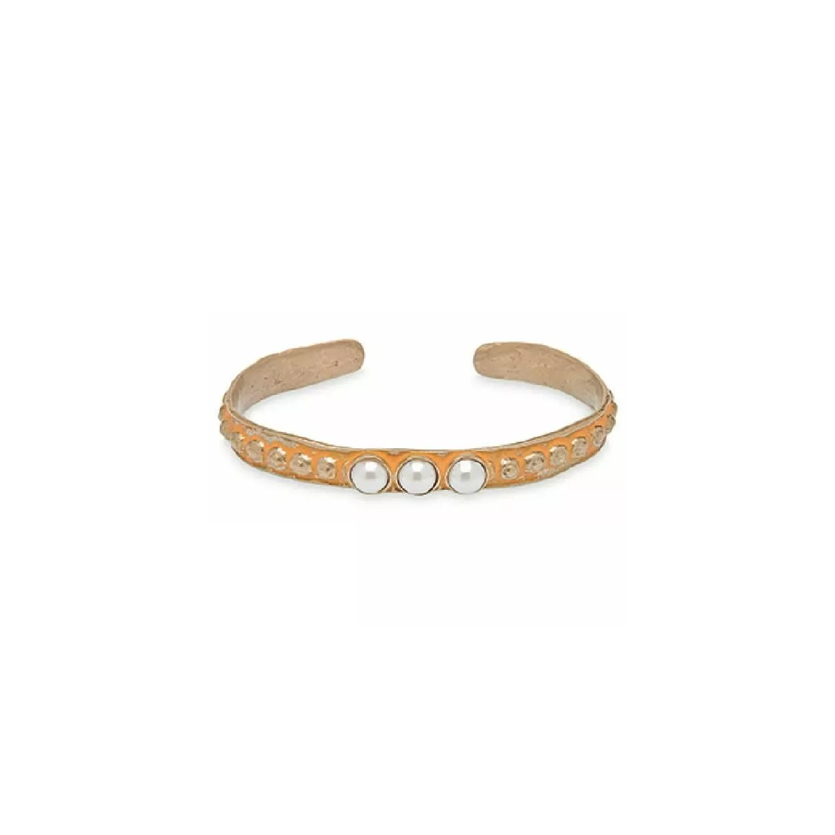 Pulsera Platadepalo bronce perlas - TBF13N1