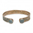 Pulsera Platadepalo bronce calcedonia - TBF9C