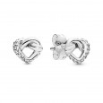 Pendientes Pandora plata corazon  - 298019CZ Pendientes Pandora plata corazon  - 298019CZ