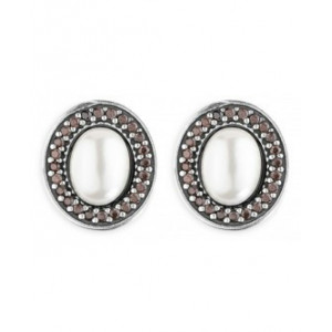 Pendientes Platadepalo plata perla circon - CE57B