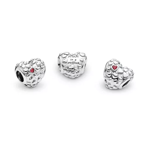 Charm Pandora plata corazones - 797781CZR